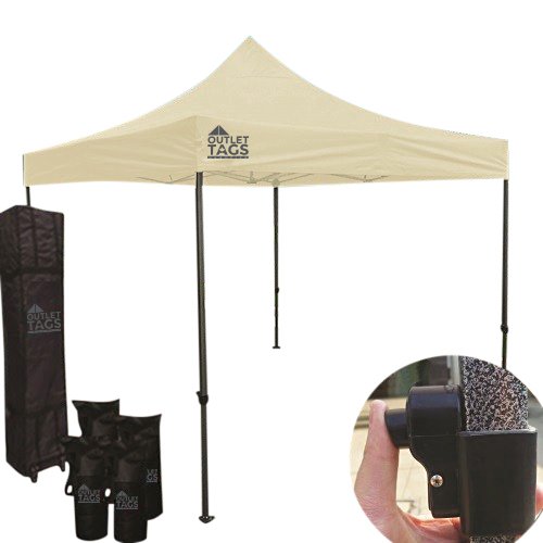 Beige 10x10 Canopy - Iron Horse Heavy Duty Quality Canopy Tent