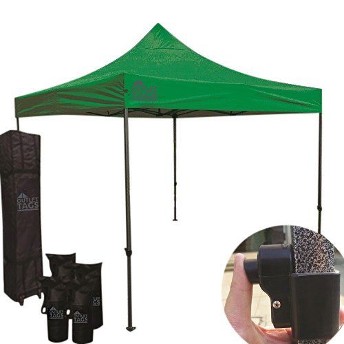 Green 10x10 Canopy - Iron Horse Heavy Duty Quality Canopy Tent