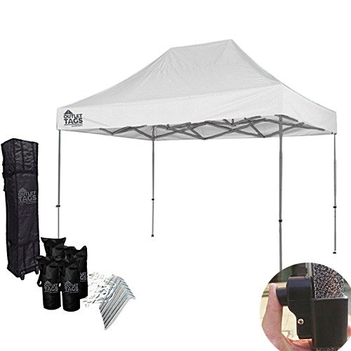 White 10×15 Pop Up Tent - Heavy Duty