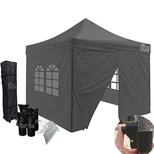 Grey 10×10 Canopy Tent with Four Walls