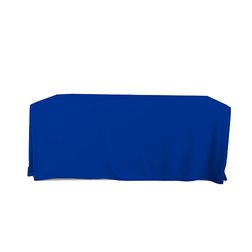 Blue Plain Pleated Table Cover