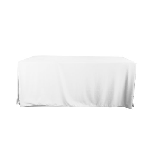 White Plain Pleated Table Cover