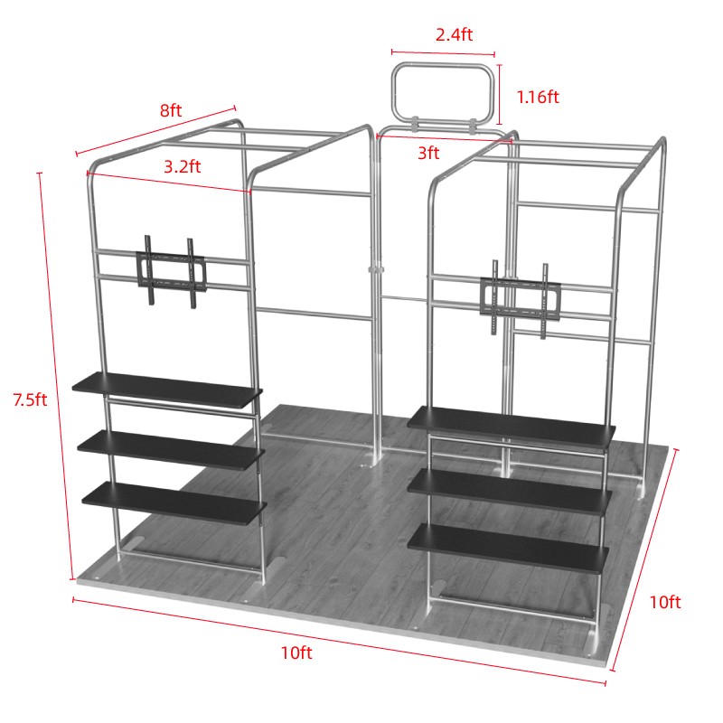10ftx10ft Custom Trade Show Booth C1 - Image 4