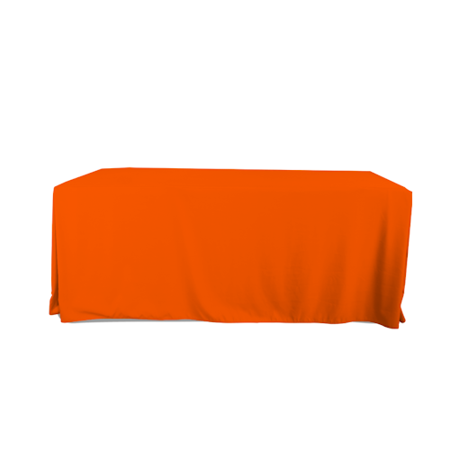 Orange Plain Pleated Table Cover